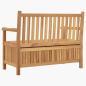 Preview: Gartenaufbewahrungsbank Braun 228 x 60 x 90 cm Teak-Massivholz