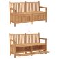 Preview: Gartenaufbewahrungsbank Braun 150 x 60 x 90 cm Teak-Massivholz