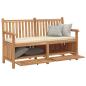 Preview: Gartenaufbewahrungsbank Braun 150 x 60 x 90 cm Teak-Massivholz