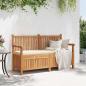 Preview: Gartenaufbewahrungsbank Braun 150 x 60 x 90 cm Teak-Massivholz