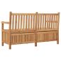 Preview: Gartenaufbewahrungsbank Braun 150 x 60 x 90 cm Teak-Massivholz