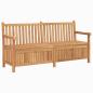 Preview: Gartenaufbewahrungsbank Braun 228 x 60 x 90 cm Teak-Massivholz