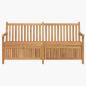 Preview: Gartenaufbewahrungsbank Braun 228 x 60 x 90 cm Teak-Massivholz