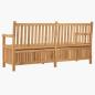Preview: Gartenaufbewahrungsbank Braun 228 x 60 x 90 cm Teak-Massivholz