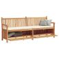 Preview: Gartenaufbewahrungsbank Braun 228 x 60 x 90 cm Teak-Massivholz