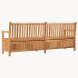 Preview: Gartenaufbewahrungsbank Braun 228 x 60 x 90 cm Teak-Massivholz
