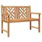 Preview: Gartenbank Braun 228 x 60 x 90 cm Teak-Massivholz
