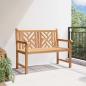Preview: Gartenbank Braun 228 x 60 x 90 cm Teak-Massivholz