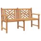 Preview: Gartenbank Braun 150 x 60 x 90 cm Teak-Massivholz