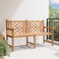 Preview: Gartenbank Braun 150 x 60 x 90 cm Teak-Massivholz