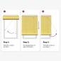 Preview: Rollo Gelb 140 x 160 cm Bambus