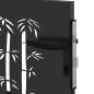Preview: Gartentor Schwarz 105 x 100 cm Pulverbeschichteter Stahl