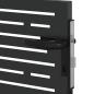 Preview: Gartentor Schwarz 105 x 100 cm Pulverbeschichteter Stahl