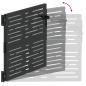 Preview: Gartentor Schwarz 105 x 100 cm Pulverbeschichteter Stahl