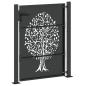 Preview: Gartentor Schwarz 105 x 125 cm Pulverbeschichteter Stahl