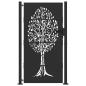 Preview: Gartentor Schwarz 105 x 175 cm Pulverbeschichteter Stahl