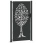 Preview: Gartentor Schwarz 105 x 175 cm Pulverbeschichteter Stahl