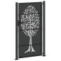 Preview: Gartentor Schwarz 105 x 175 cm Pulverbeschichteter Stahl