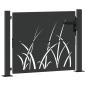 Preview: Gartentor Schwarz 105 x 100 cm Pulverbeschichteter Stahl