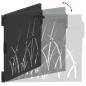 Preview: Gartentor Schwarz 105 x 100 cm Pulverbeschichteter Stahl