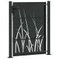 Preview: Gartentor Schwarz 105 x 125 cm Pulverbeschichteter Stahl