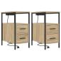 Preview: Nachttische 2 pcs Sonoma Eiche 30 x 48 x 61 cm Holzwerkstoff