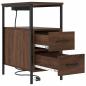 Preview: Nachttisch Braune Eiche 30 x 48 x 61 cm Holzwerkstoff