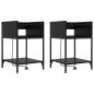 Preview: ARDEBO.de - Nachttische 2 pcs Schwarze Eiche 40 x 40 x 61 cm Holzwerkstoff