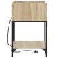 Preview: Nachttisch Sonoma-Eiche 40 x 40 x 61 cm Holzwerkstoff