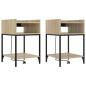Preview: Nachttische 2 pcs Sonoma Eiche 40 x 40 x 61 cm Holzwerkstoff