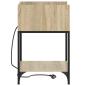 Preview: Nachttische 2 pcs Sonoma Eiche 40 x 40 x 61 cm Holzwerkstoff