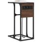 Preview: Nachttisch Braune Eiche 41,5 x 26 x 60,5 cm Holzwerkstoff