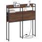 Preview: Stauraum-Kopfteil Braun Eiche 90 cm Holzwerkstoff