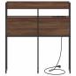 Preview: Stauraum-Kopfteil Braun Eiche 90 cm Holzwerkstoff