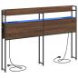 Preview: Stauraum-Kopfteil Braun Eiche 120 cm Holzwerkstoff