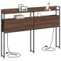 Preview: Stauraum-Kopfteil Braun Eiche 120 cm Holzwerkstoff