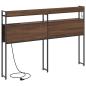 Preview: Stauraum-Kopfteil Braun Eiche 120 cm Holzwerkstoff