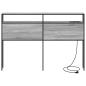 Preview: Stauraum-Kopfteil mit Kopfteil mit Speicher Grau sonoma 135 cm Holzwerkstoff