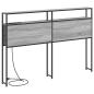Preview: Stauraum-Kopfteil mit Kopfteil mit Speicher Grau sonoma 135 cm Holzwerkstoff