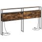 Preview: Stauraum-Kopfteil mit Kopfteil mit Speicher Rauch-Eiche 180 cm Holzwerkstoff