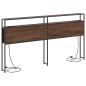 Preview: Stauraum-Kopfteil mit Kopfteil mit Speicher Braun Eiche 180 cm Holzwerkstoff