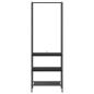 Preview: Kleiderständer mit Regalen Schwarze Eiche 60 x 30 x 171 cm