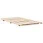 Preview: Bodenbettgestell Braun 100 x 200 cm Massivholz Kiefer