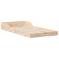 Preview: Bettgestell Braun 100 x 200 cm Massivholz Kiefer