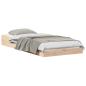 Preview: Bettgestell Braun 100 x 200 cm Massivholz Kiefer
