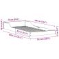 Preview: Bettgestell Braun 75 x 190 cm Massivholz Kiefer