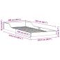 Preview: Bettgestell Wachsbraun 100 x 210 cm Massivholz Kiefer