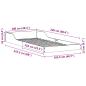 Preview: Bettgestell Wachsbraun 100 x 220 cm Massivholz Kiefer