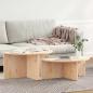 Preview: Couchtisch 2 pcs Natürlich 79 x 39.5 x 40 cm Massivkiefer