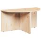 Preview: Couchtisch 2 pcs Natürlich 79 x 39.5 x 40 cm Massivkiefer